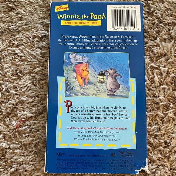 WINNIE THE POOH AND THE HONEY TREE VHS - Picture 2 of 2